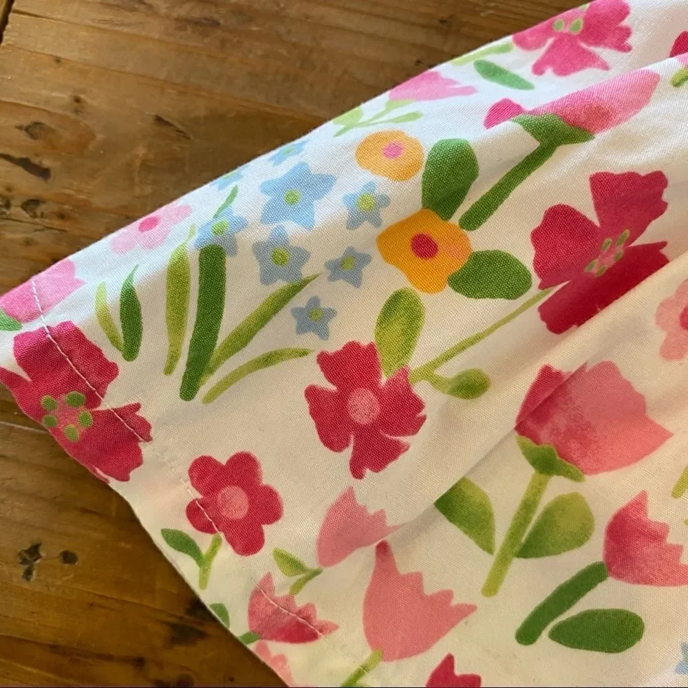 Gymboree Skirt Skort Floral White Pink Yellow Flowers Bloomers Attached 6-12 Mo